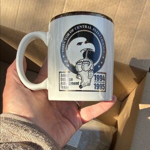 UNIQUE & RARE COFFEE MUG CUP CIA ALDRICH AMES DAMAGE ASSESSMENT TEAM 1994 1995